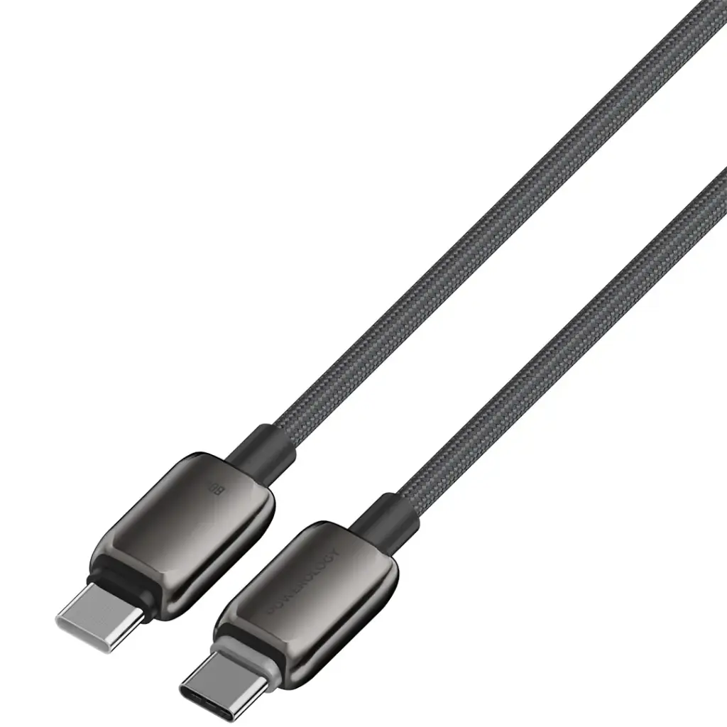 Powerology Zinco Series USB-C to USB-C Cable 60W 1m – Dark Gray