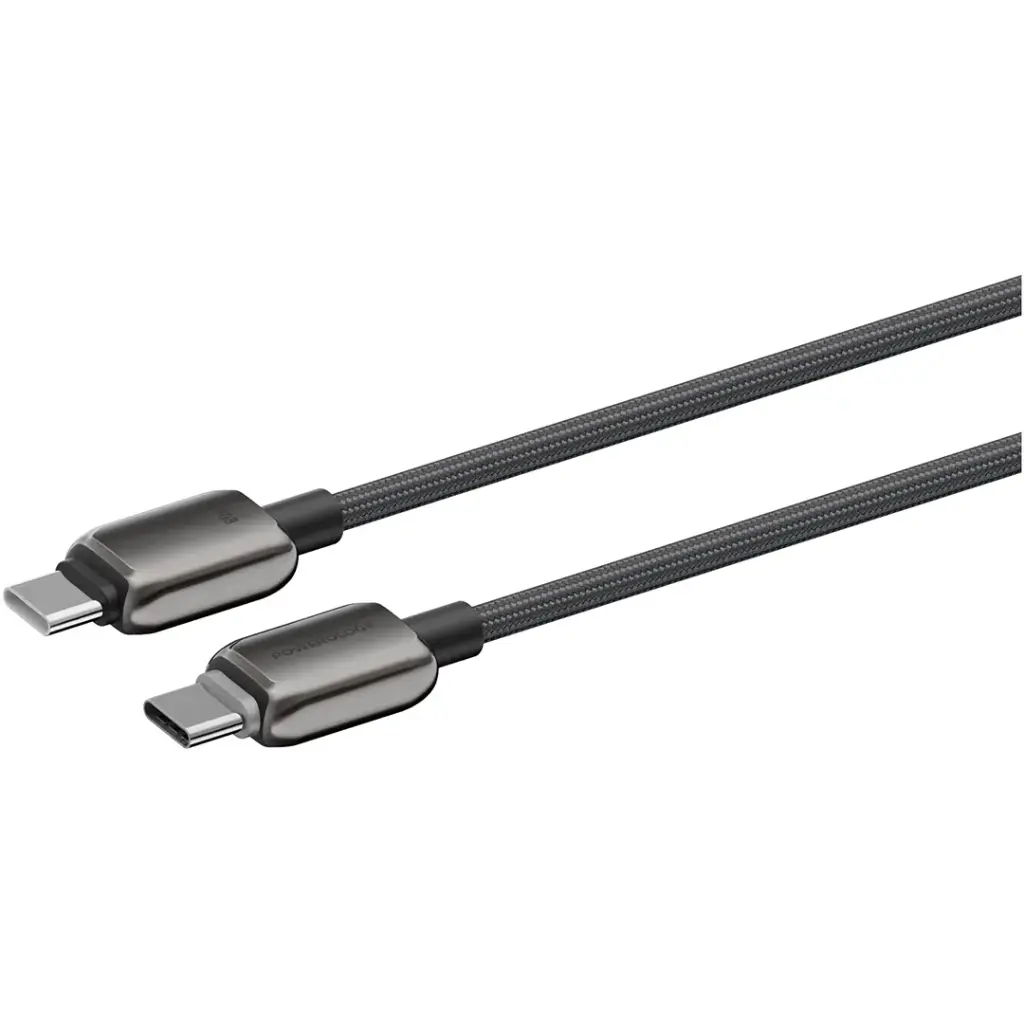 Powerology Zinco Series USB-C to USB-C Cable 60W 1m – Dark Gray