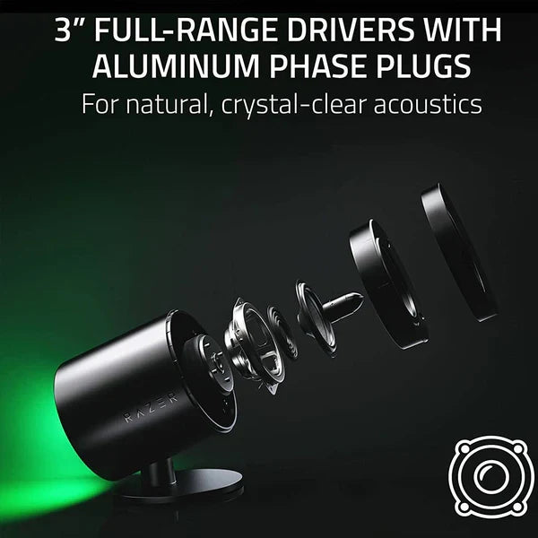 Razer Nommo V2 Full-Range 2.1 PC Gaming Speakers with Wired Subwoofer