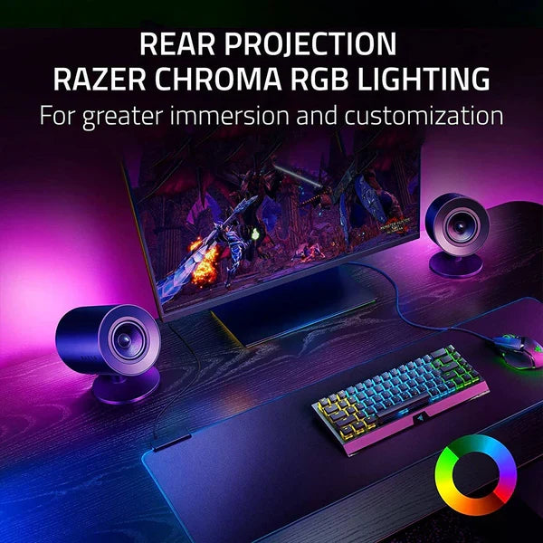 Razer Nommo V2 Full-Range 2.1 PC Gaming Speakers with Wired Subwoofer