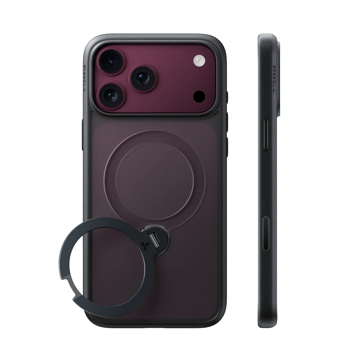 TORRAS Ostand Q3 Spin for iPhone 18 Series - Obsidian Black
