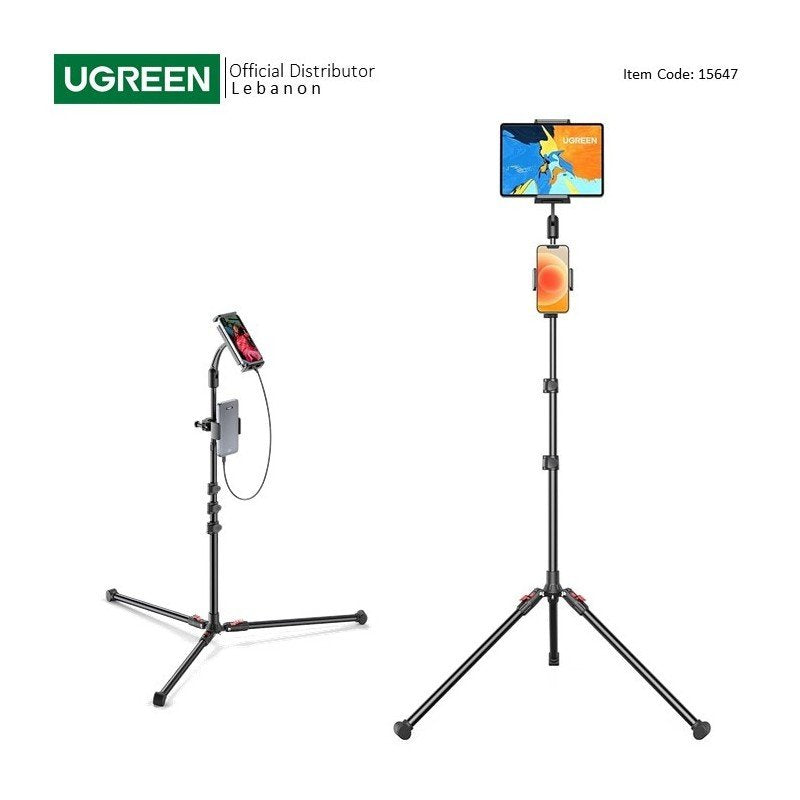 UGREEN 2-in-1 Tripod Stand with Phone & Tablet Holder