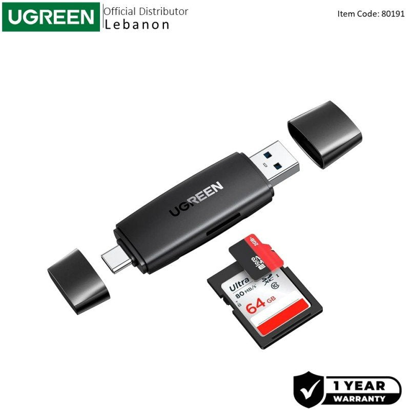 UGREEN CM304 2-in-1 USB 3.0 & USB-C SD Card Reader