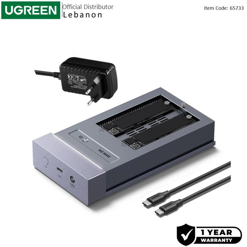 UGREEN CM847 Dual-Bay 40Gbps M.2 NVMe SSD Enclosure