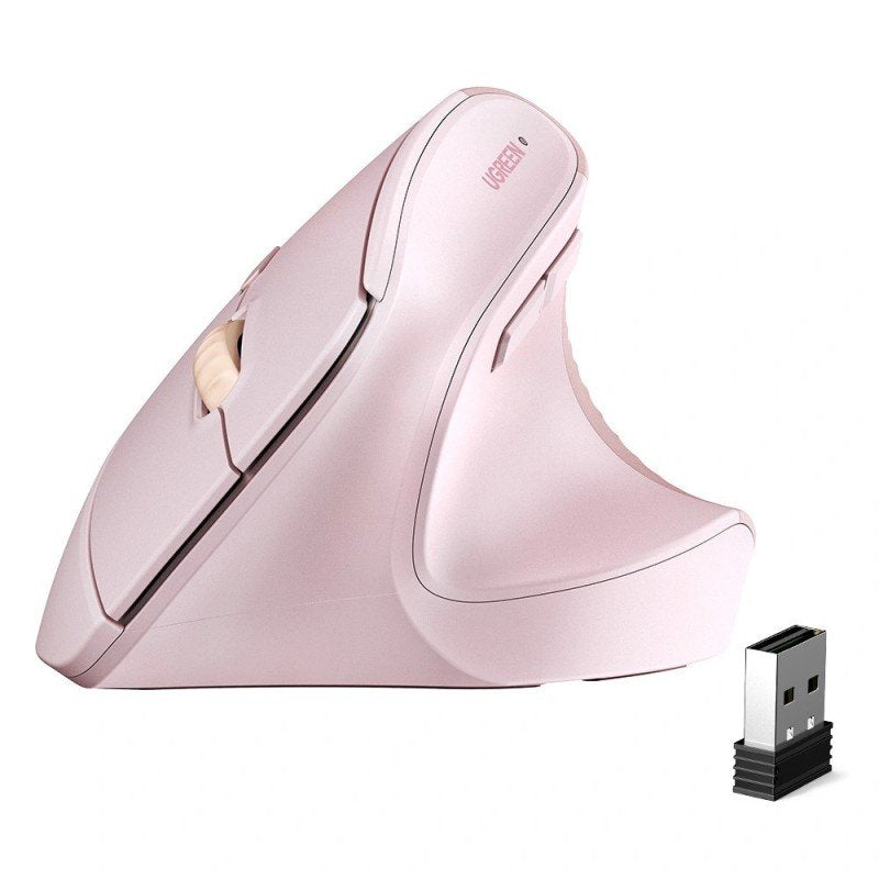 UGREEN Ergonomic Vertical Mouse Pink