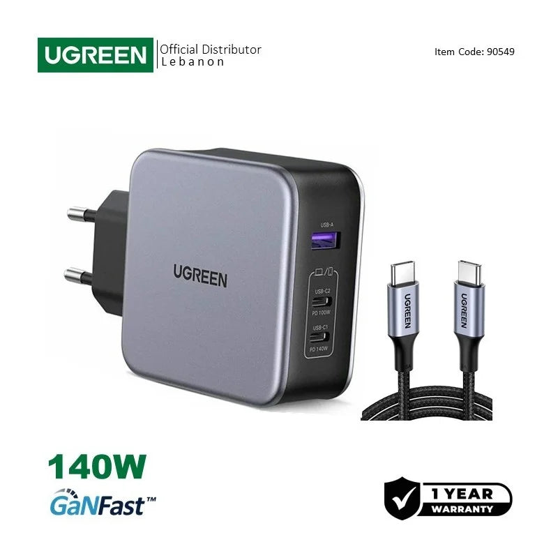 UGREEN Nexode 140W 3-Port GaN Charger