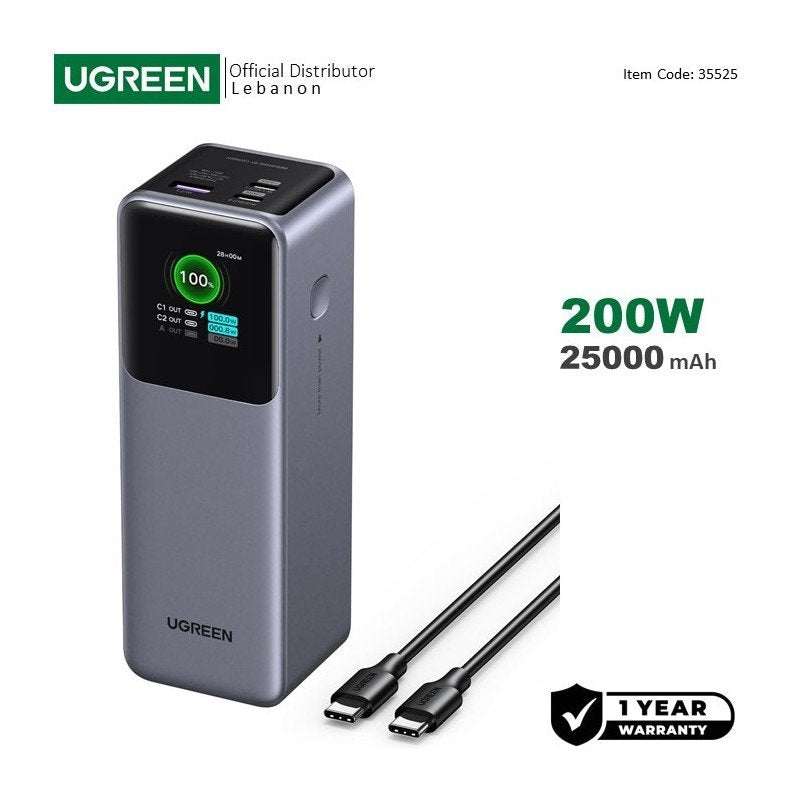 UGREEN Nexode 200W Power Bank 25000mAh
