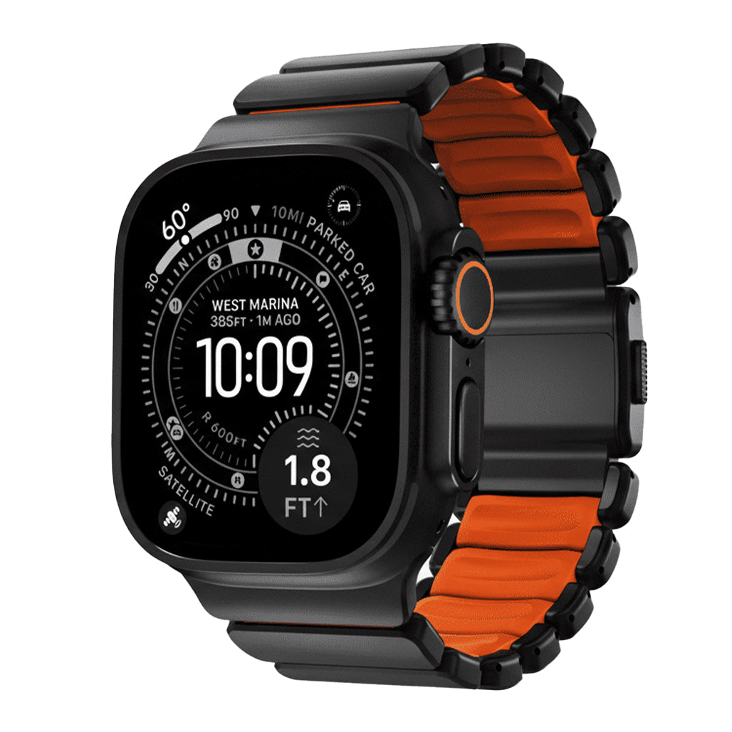 REDEFINE Rugged Band for Apple Watch - Black Orange